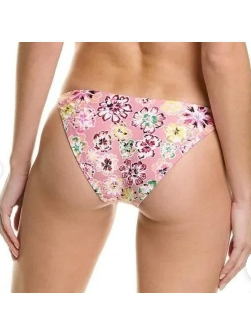 NWT Tanya Taylor Tia Bikini Bottom In Pink Floral Size L